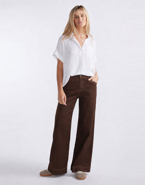 Ellery Stretch Straight Leg Jeans - Chocolate