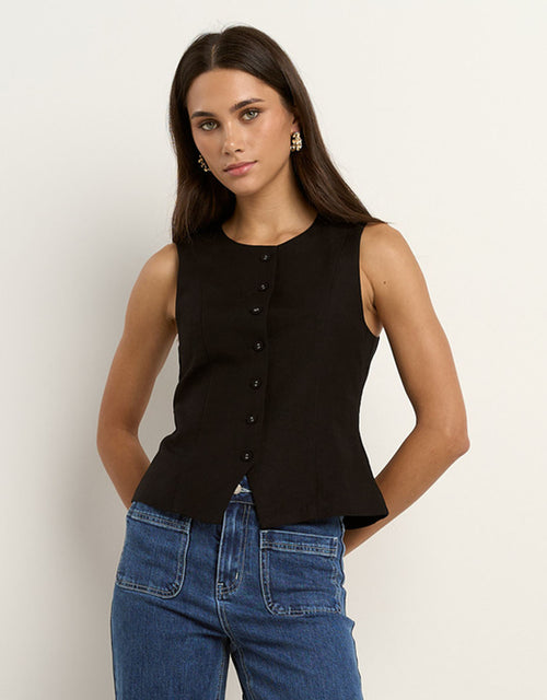 Infusion Sleeveless Vest - Black