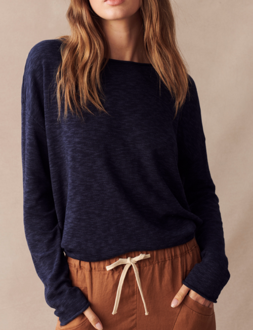 Nellie Knit Top - Navy