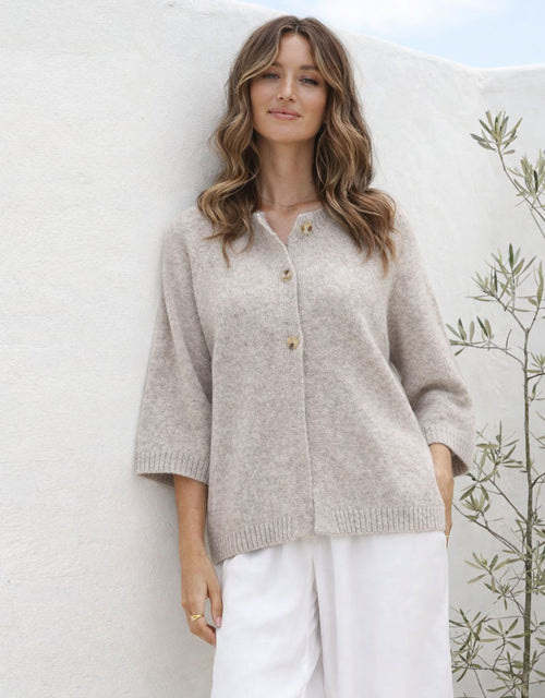Lennox Quarter Sleeve Cardi - Taupe