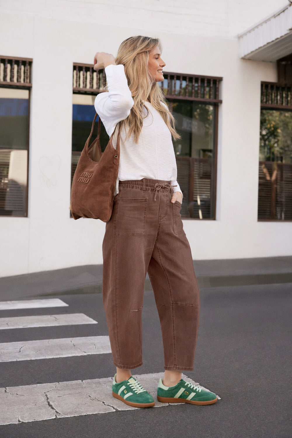 Leo Barrel Jeans - Chocolate