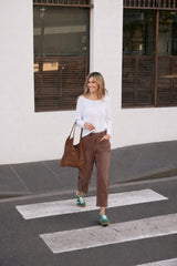 Leo Barrel Jeans - Chocolate