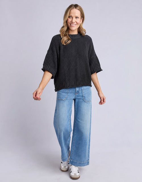 Luela Short Sleeve Knit - Black