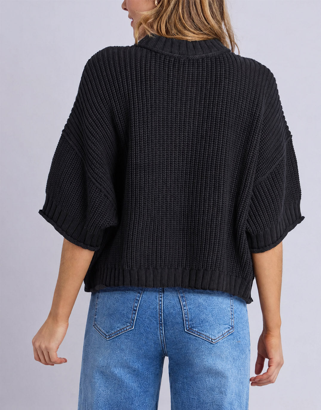 Luela Short Sleeve Knit - Black