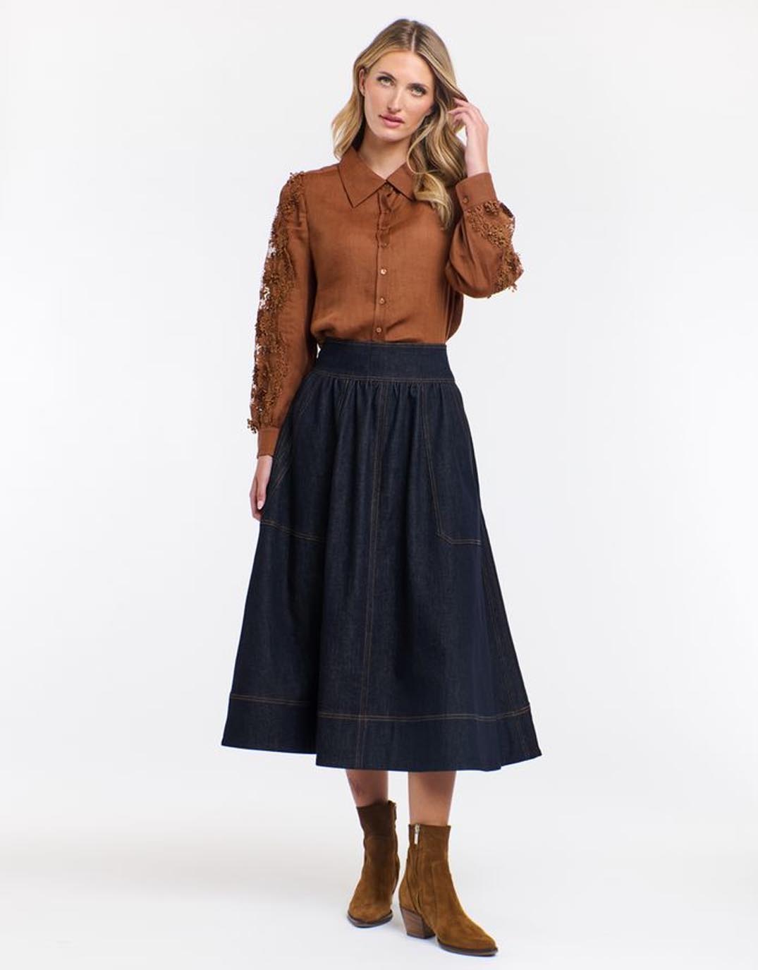 Marion Skirt - Dark Denim