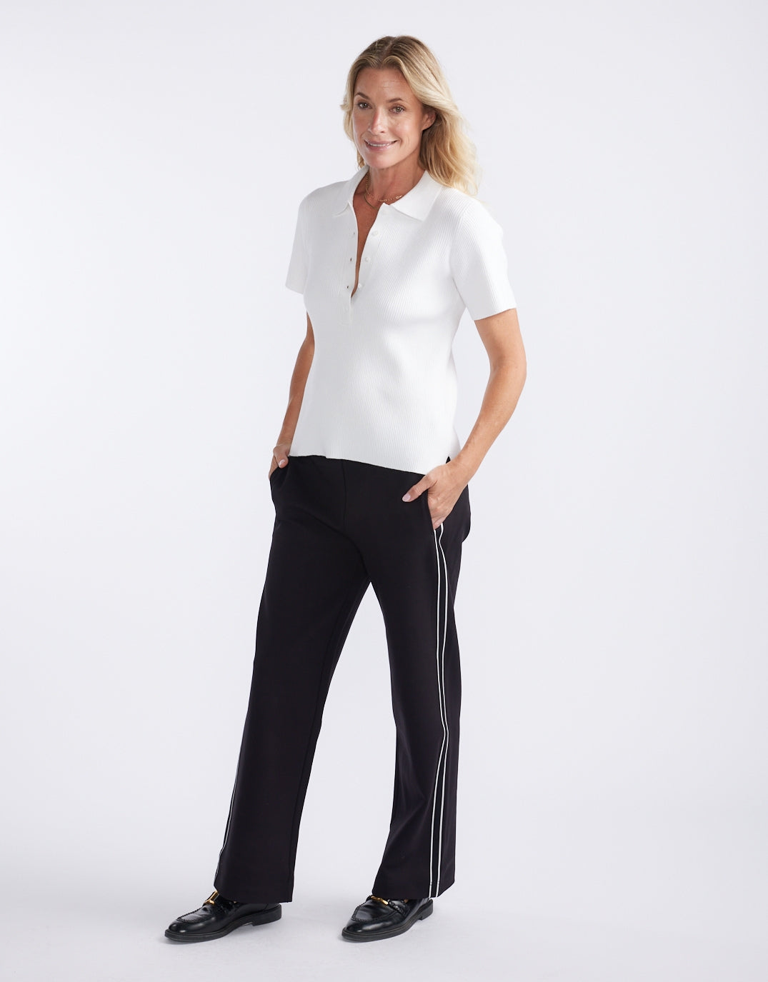 Timeless Straight Leg Ponte Pant - French Tape