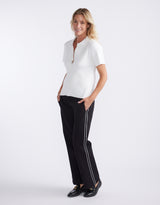 Timeless Straight Leg Ponte Pant - French Tape
