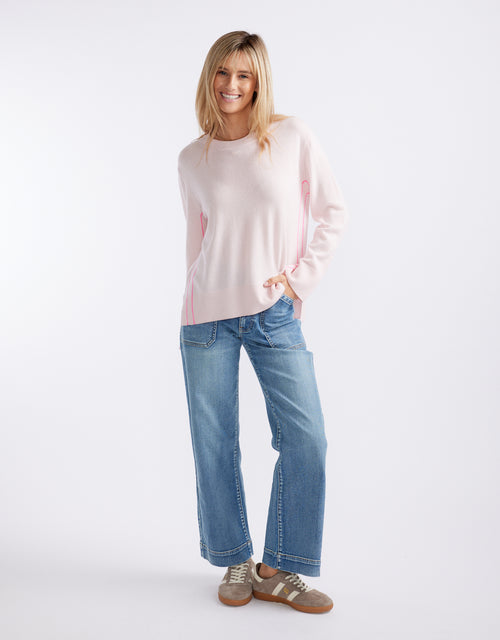 Riviera Wool Cashmere Knit - Ice Pink