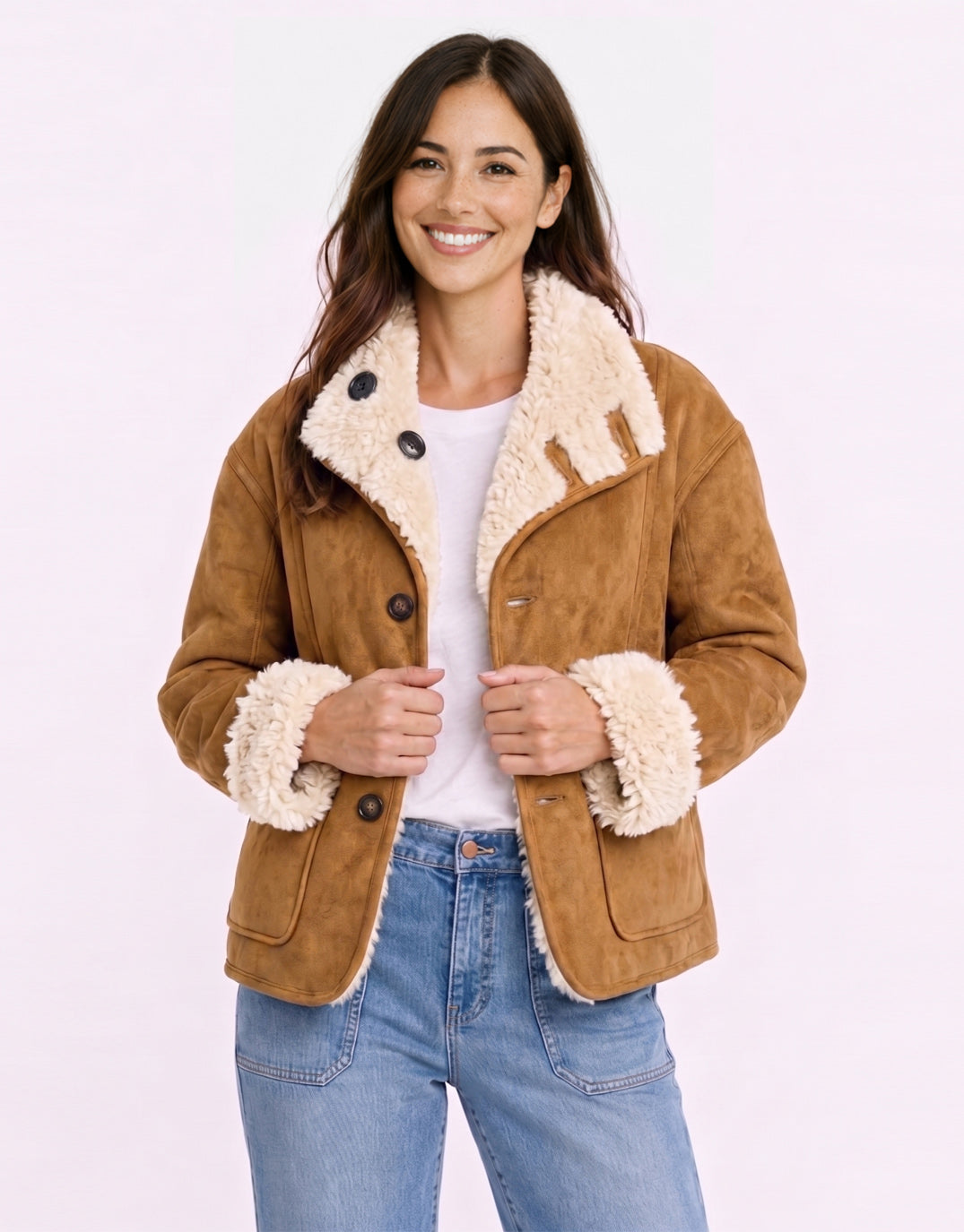 Aspen Reversible Jacket - Camel/Ecru 132 Fashion for Sale Online