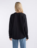 Staple Scoop Hem Sweat - Black