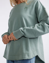 Staple Scoop Hem Sweat - Sage