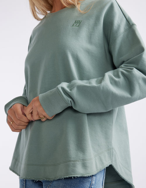 Staple Scoop Hem Sweat - Sage