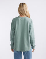 Staple Scoop Hem Sweat - Sage