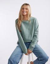 Staple Scoop Hem Sweat - Sage