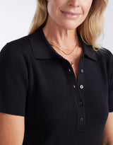 The Classic Rib Top - Black