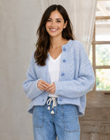 Taylor Wool Blend Cardi - Blue/White