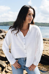 Selma Linen Shirt - White