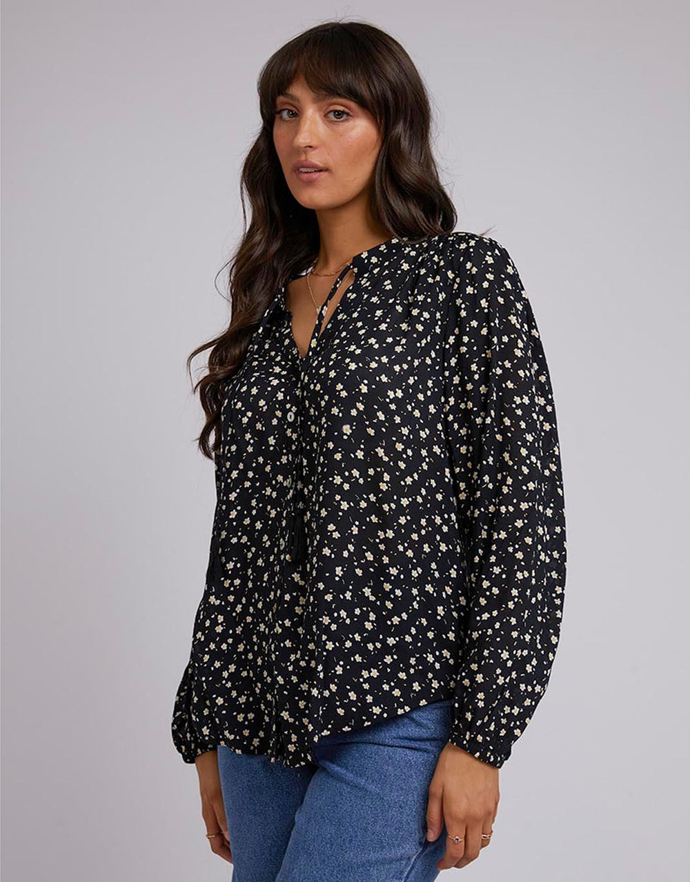 All About Eve - Lily Floral Shirt - Print - White & Co Living Tops