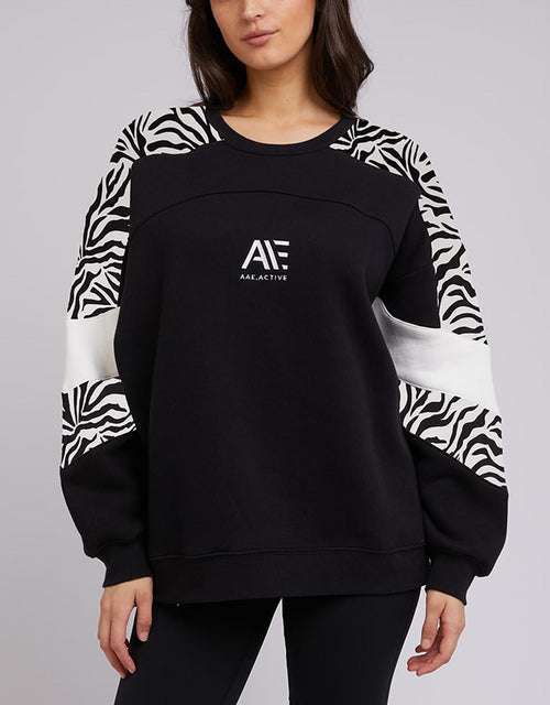 All About Eve - Parker Panelled Crew - Black - White & Co Living Jumpers