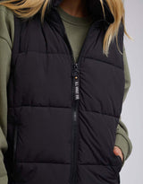 All About Eve - Remi Luxe Puffer Vest - Black - White & Co Living Jackets