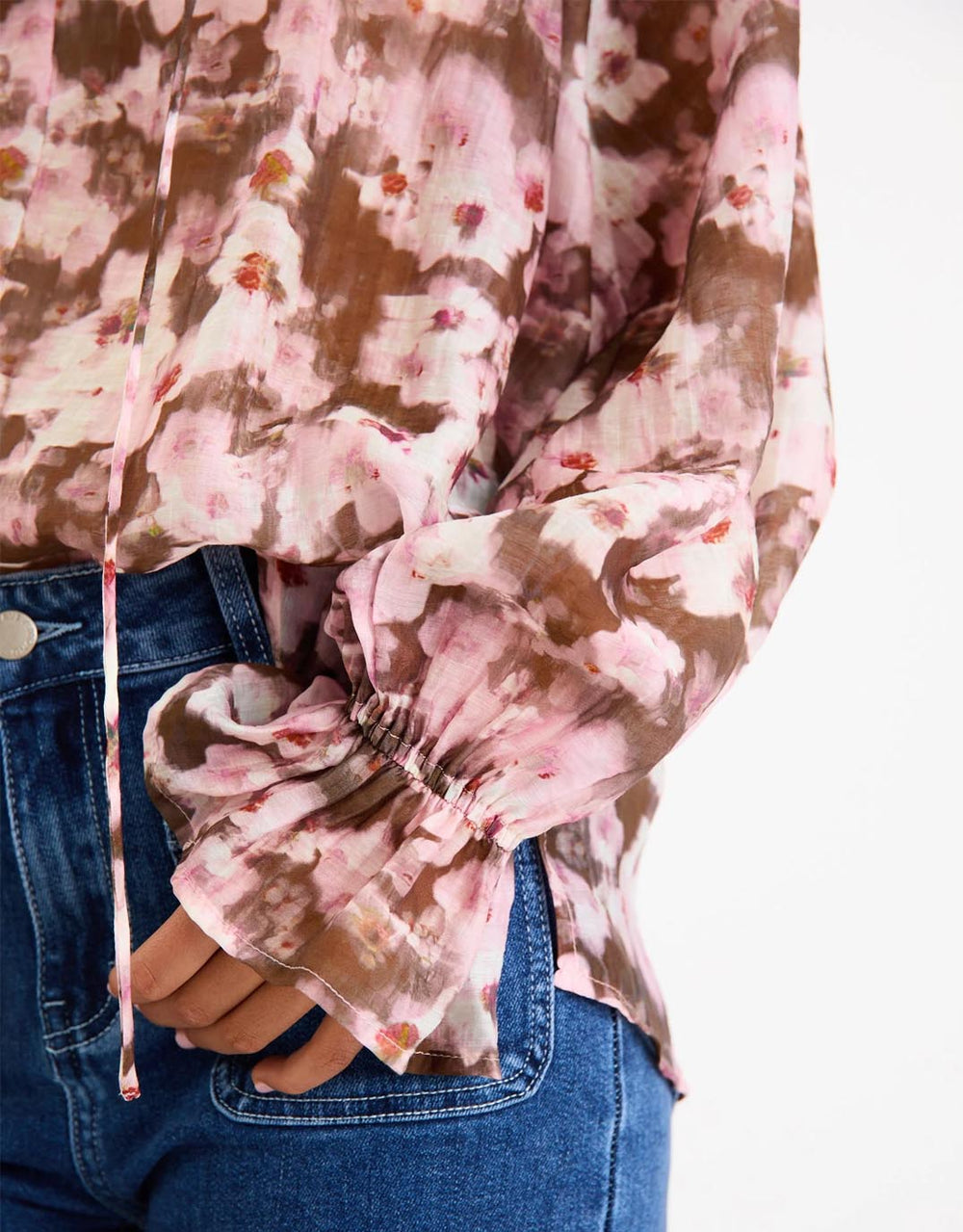 among-the-brave-odyssey-floral-shirred-neck-top-blush-chocolate-womens-clothing