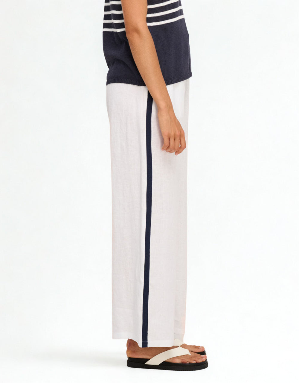 Monaco Pants - White/Navy