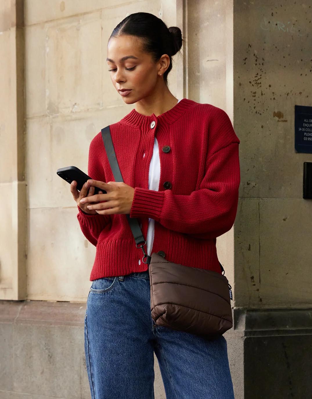 Stash Base Crossbody Cloud - Chocolate