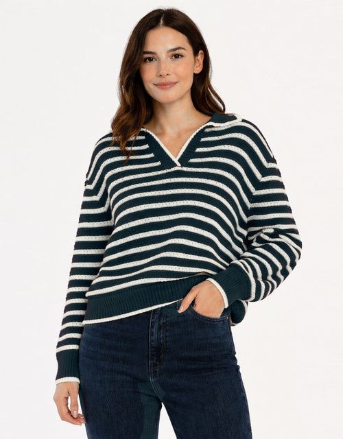 betty-basics-aberdeen-polo-knit-sweat-navy-stripe-womens-clothing