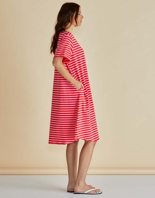 betty-basics-eloise-t-shirt-dress-pink-red-stripe-womens-clothing