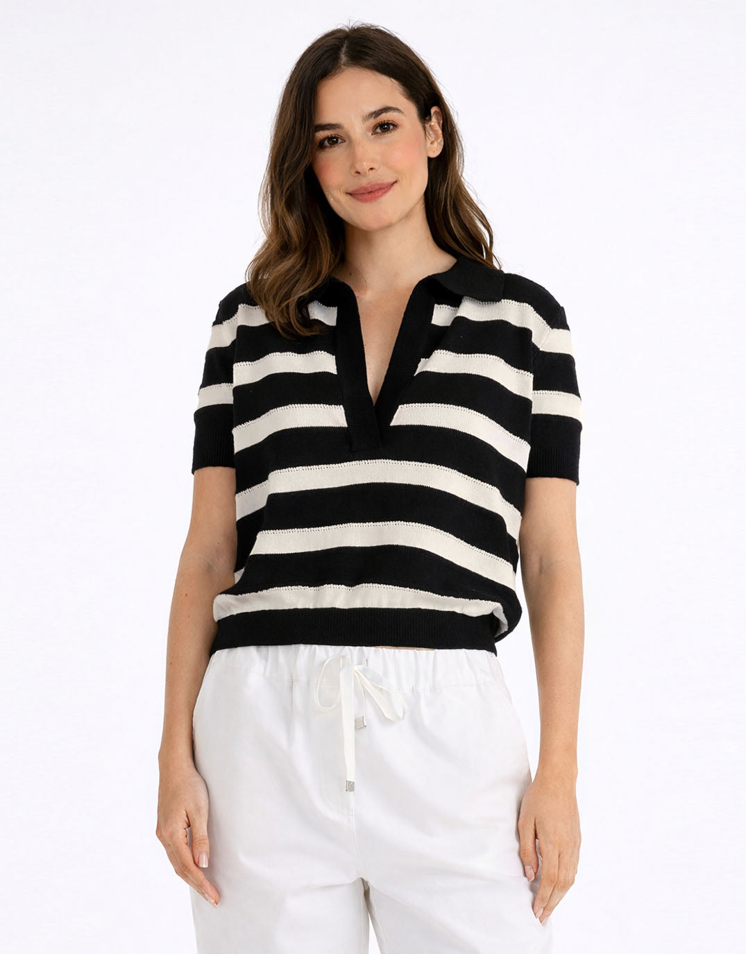 betty-basics-salford-knit-polo-cream-black-womens-clothing