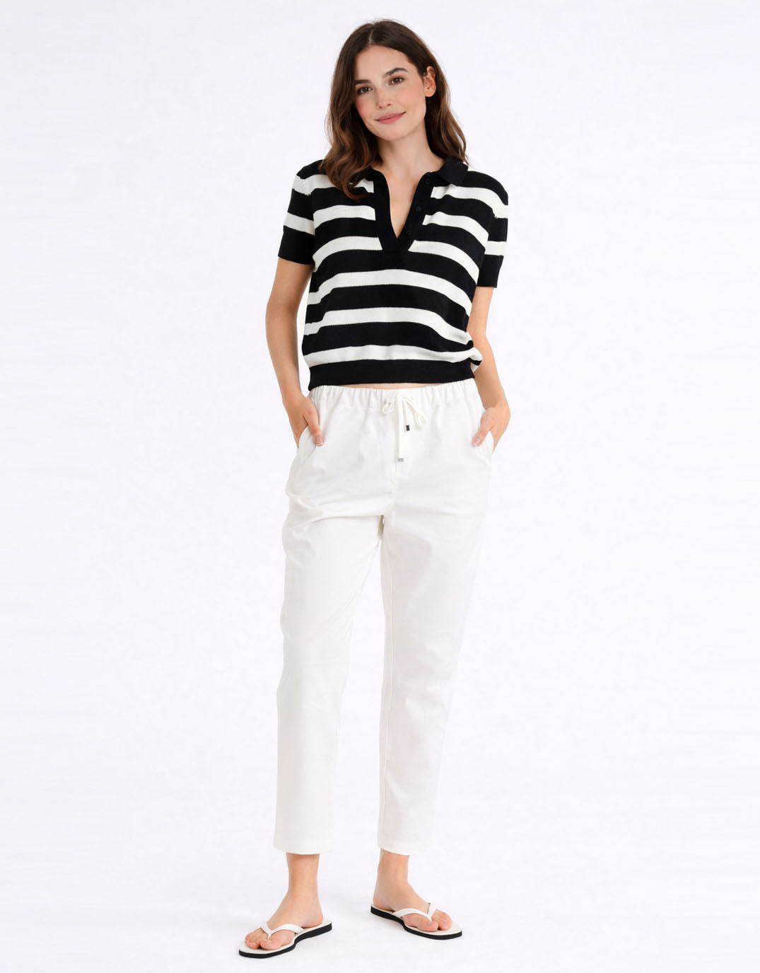 betty-basics-salford-knit-polo-cream-black-womens-clothing