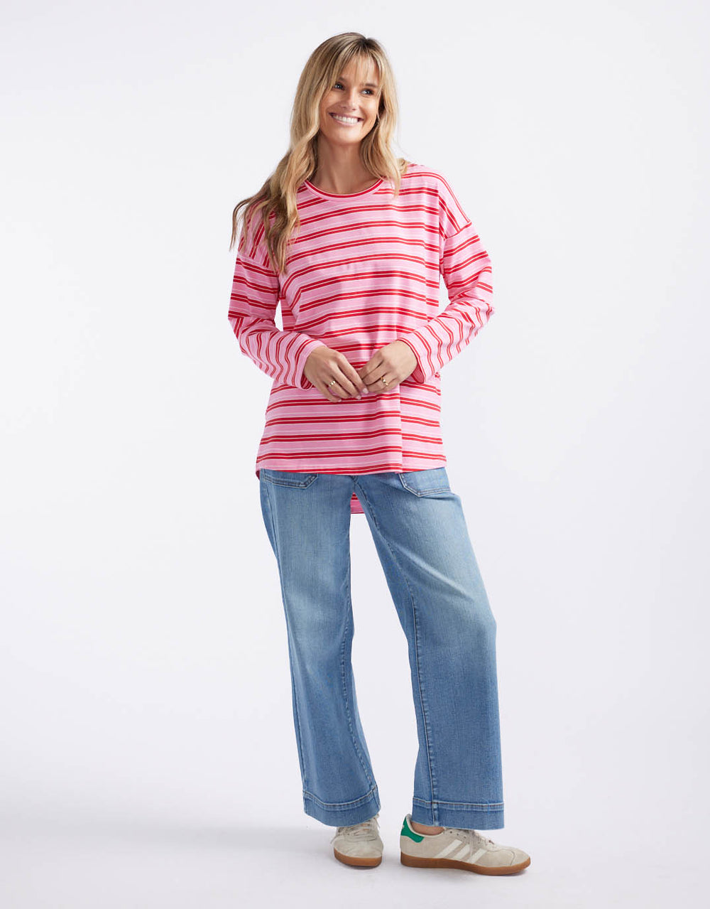 betty-basics-taylor-tee-pink-red-stripe-womens-clothing