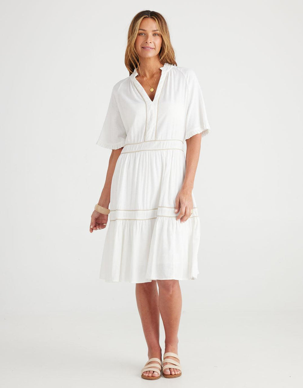 Brave + True - Soiree Dress - White/Natural - White & Co Living Dresses