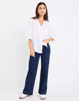 by-rosa-deity-linen-button-through-puff-sleeve-white-womens-clothing