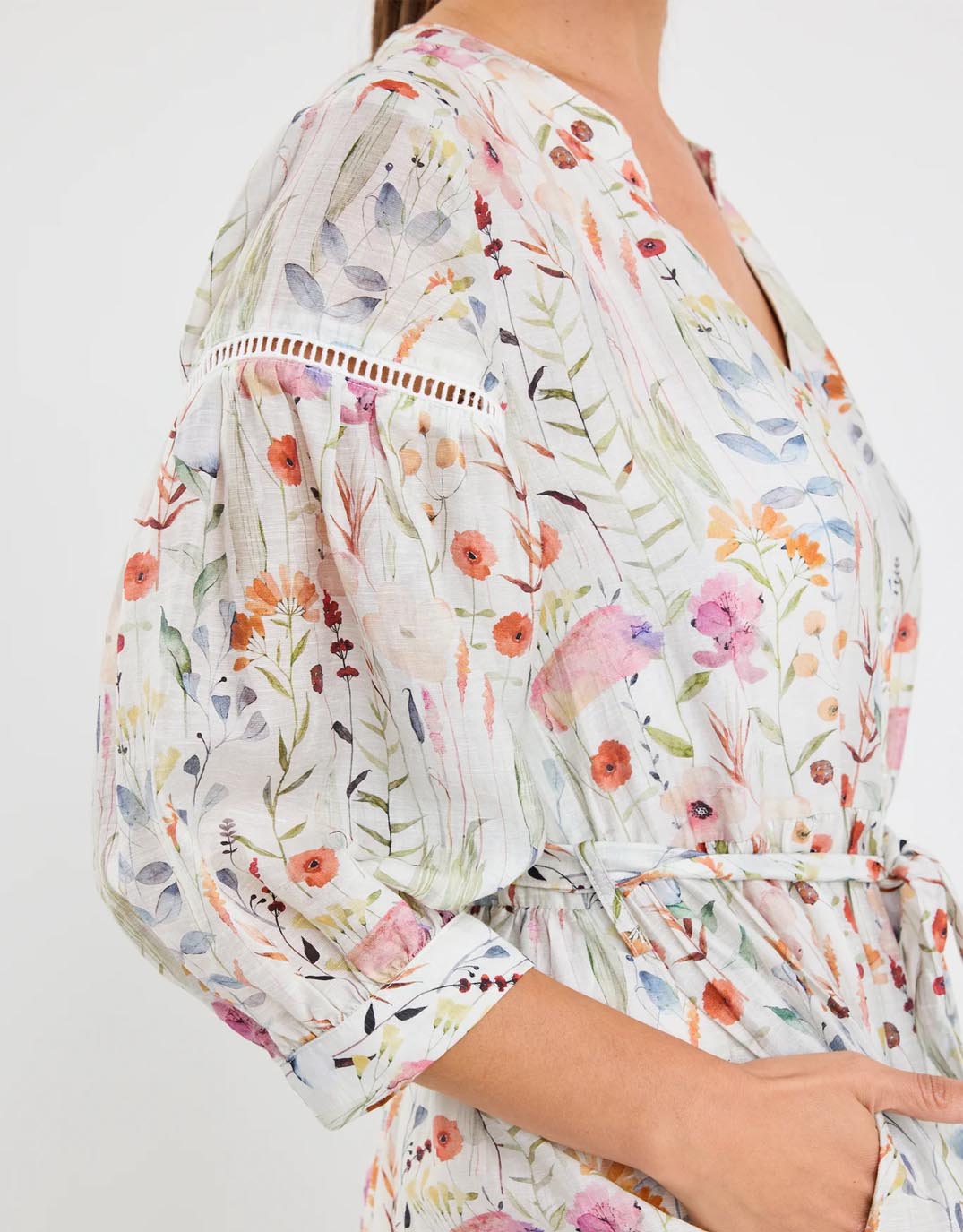 by-rosa-wisdom-balloon-sleeve-midi-shirt-dress-cream-floral-womens-clothing