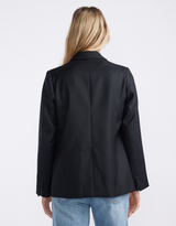Classic Wool Blazer - Black