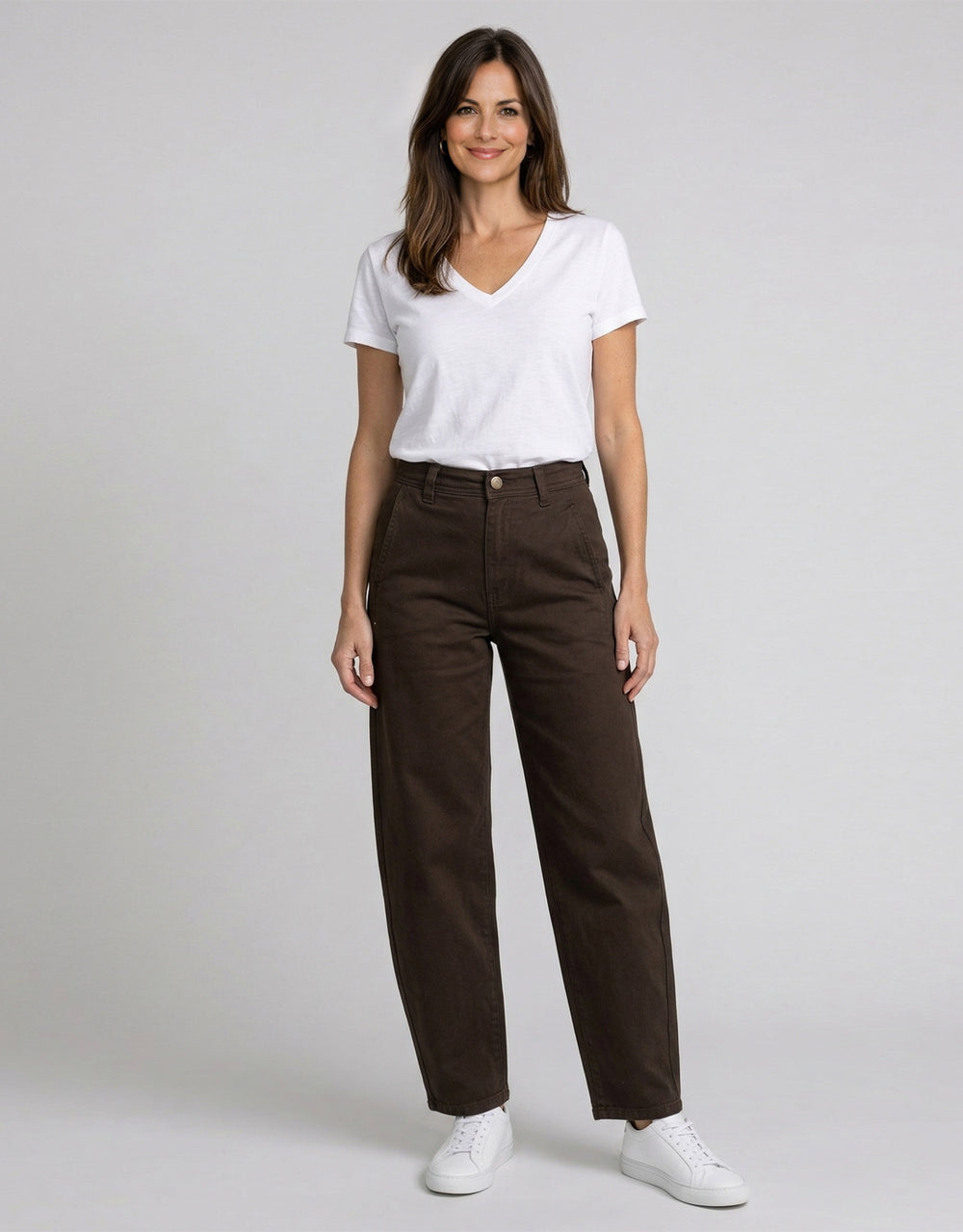 Piper Barrel Jeans - Chocolate