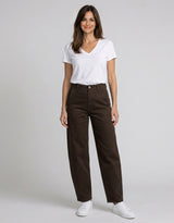 Piper Barrel Jeans - Chocolate