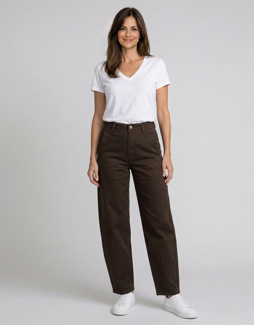 Piper Barrel Jeans - Chocolate