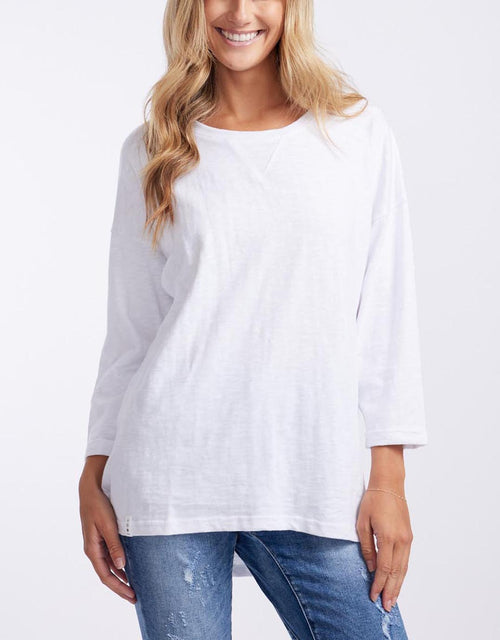 elm-annie-3-4-sleeve-tee-white-womens-clothing