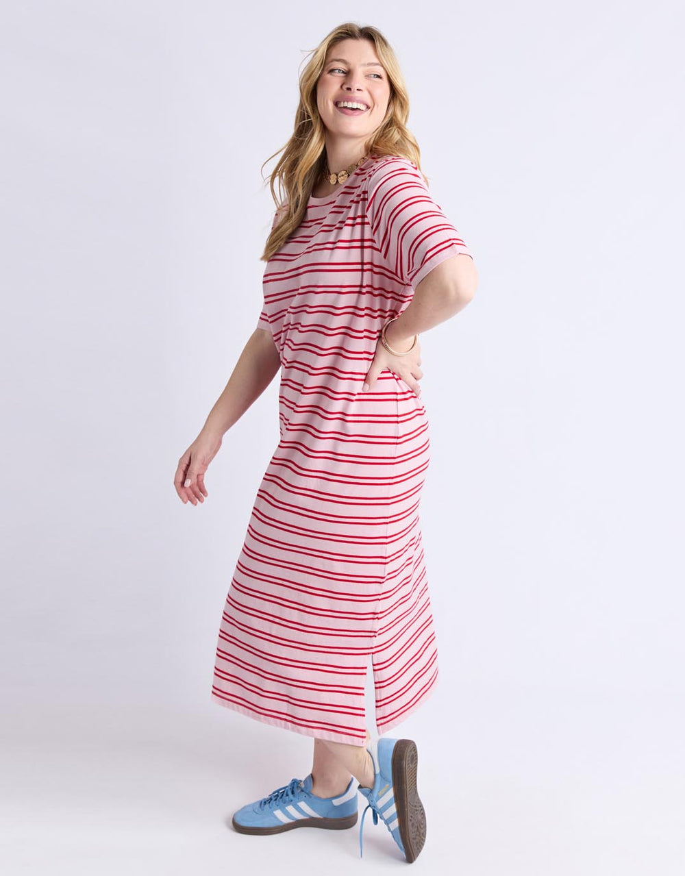 elm-bon-bon-dress-red-and-pink-stripe-womens-clothing