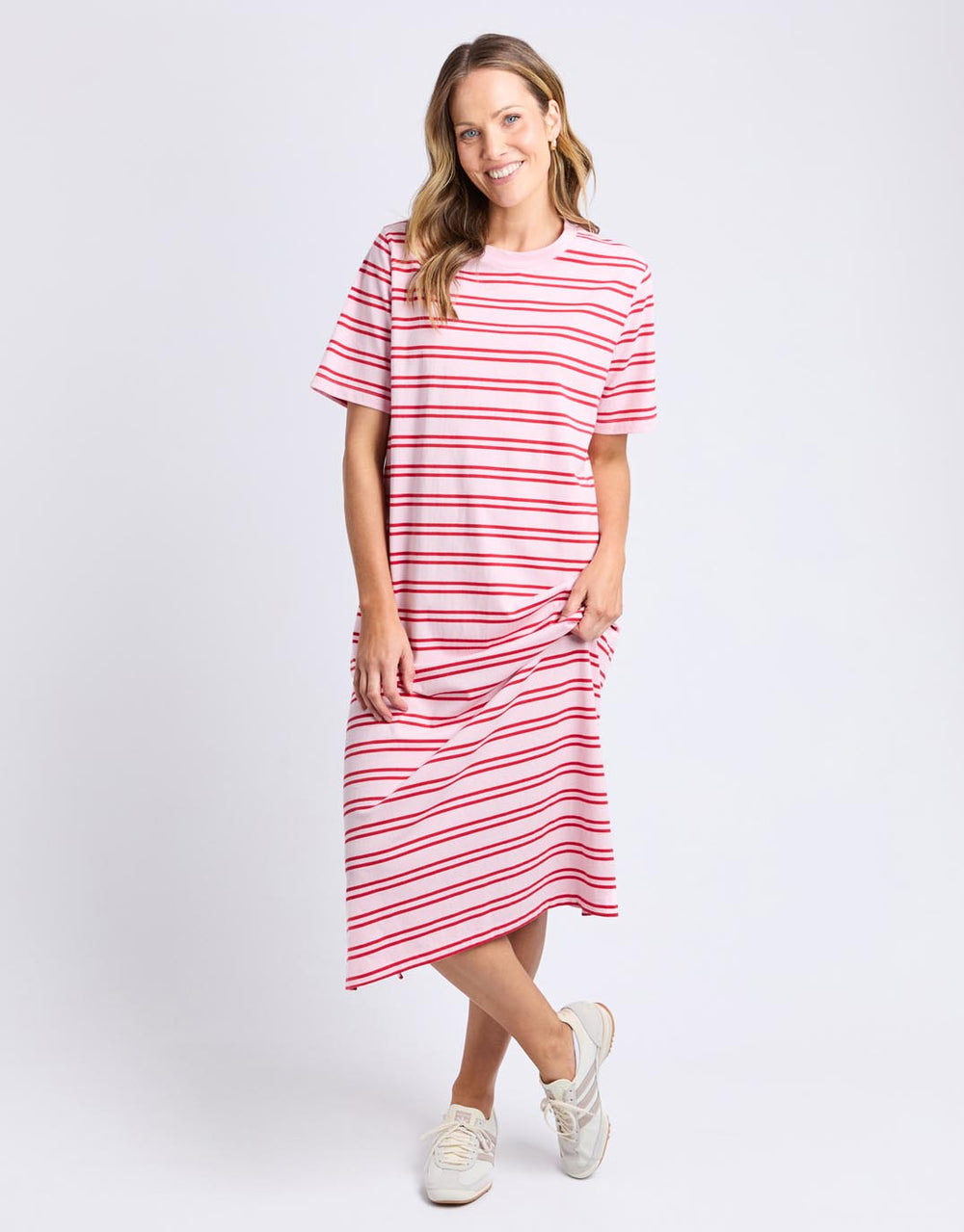 elm-bon-bon-dress-red-and-pink-stripe-womens-clothing