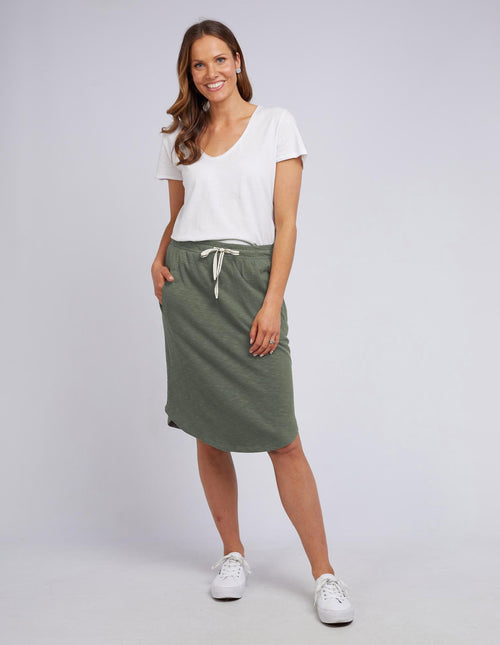 Elm - Isla Skirt - Khaki - White & Co Living Skirts