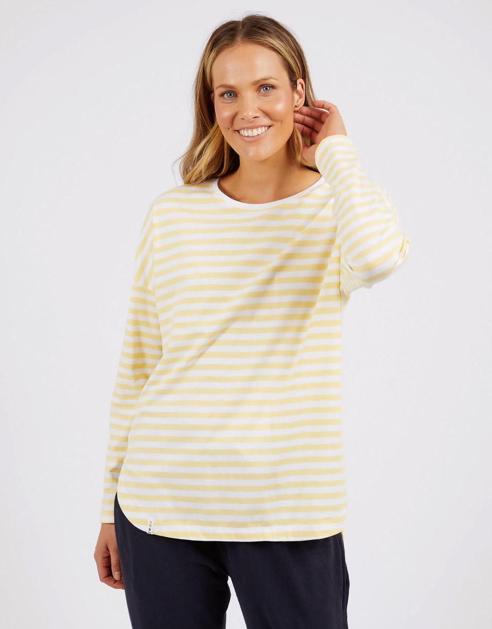 elm-lauren-long-sleeve-stripe-tee-banana-white-stripe-womens-clothing