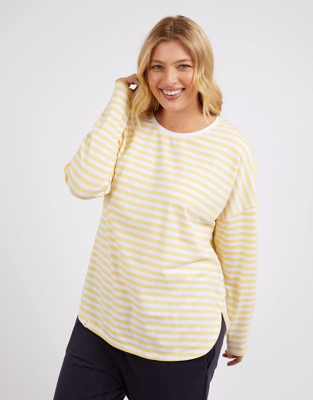 elm-lauren-long-sleeve-stripe-tee-banana-white-stripe-womens-clothing