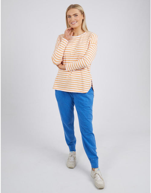 Elm - Lauren Stripe Long Sleeve Tee - Apricot - White & Co Living Tops