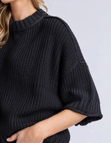 Luela Short Sleeve Knit - Black
