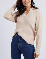 elm-maple-open-collar-knit-oatmeal-womens-clothing