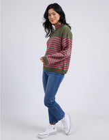 elm-penny-stripe-knit-clover-shocking-pink-stripe-womens-clothing
