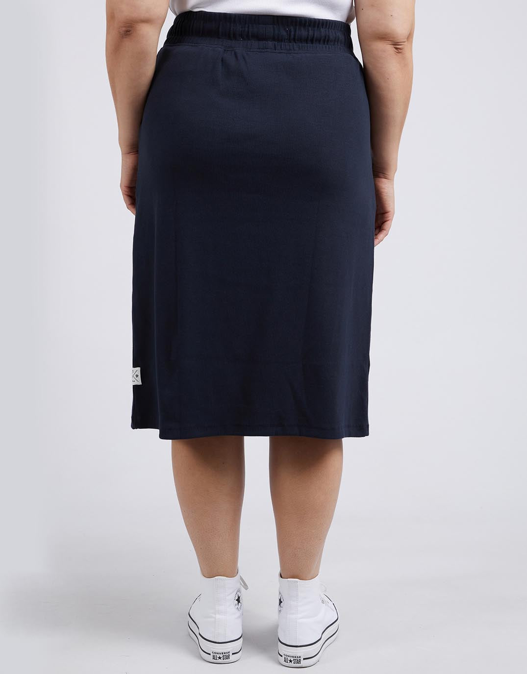 Rib Midi Skirt - Dark Sapphire